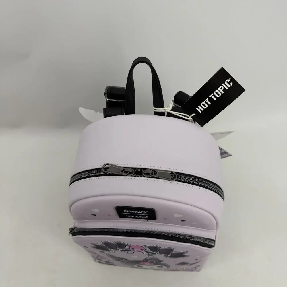 Loungefly Kuromi Baku Sass Pose Mini Backpack Hello Kitty Gothic Lolita Kawaii